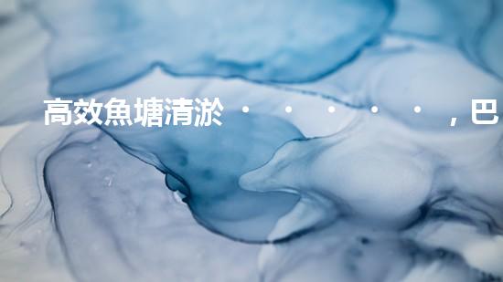 高效魚塘清淤，巴洛仕設備助力生態(tài)養(yǎng)殖